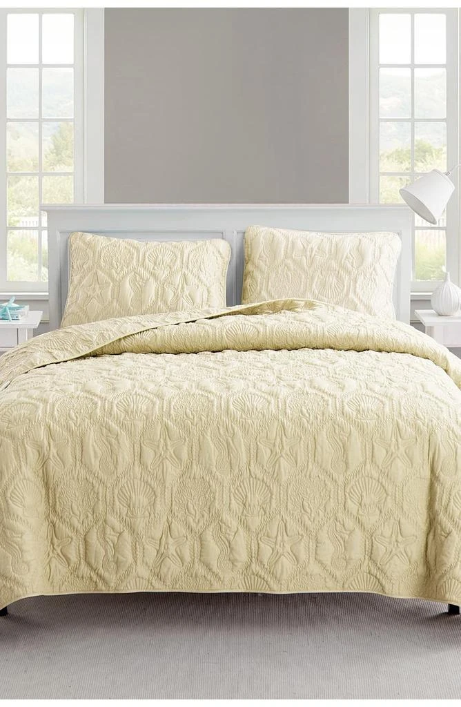 VCNY Home Shore Embossed Quilt Set - Queen