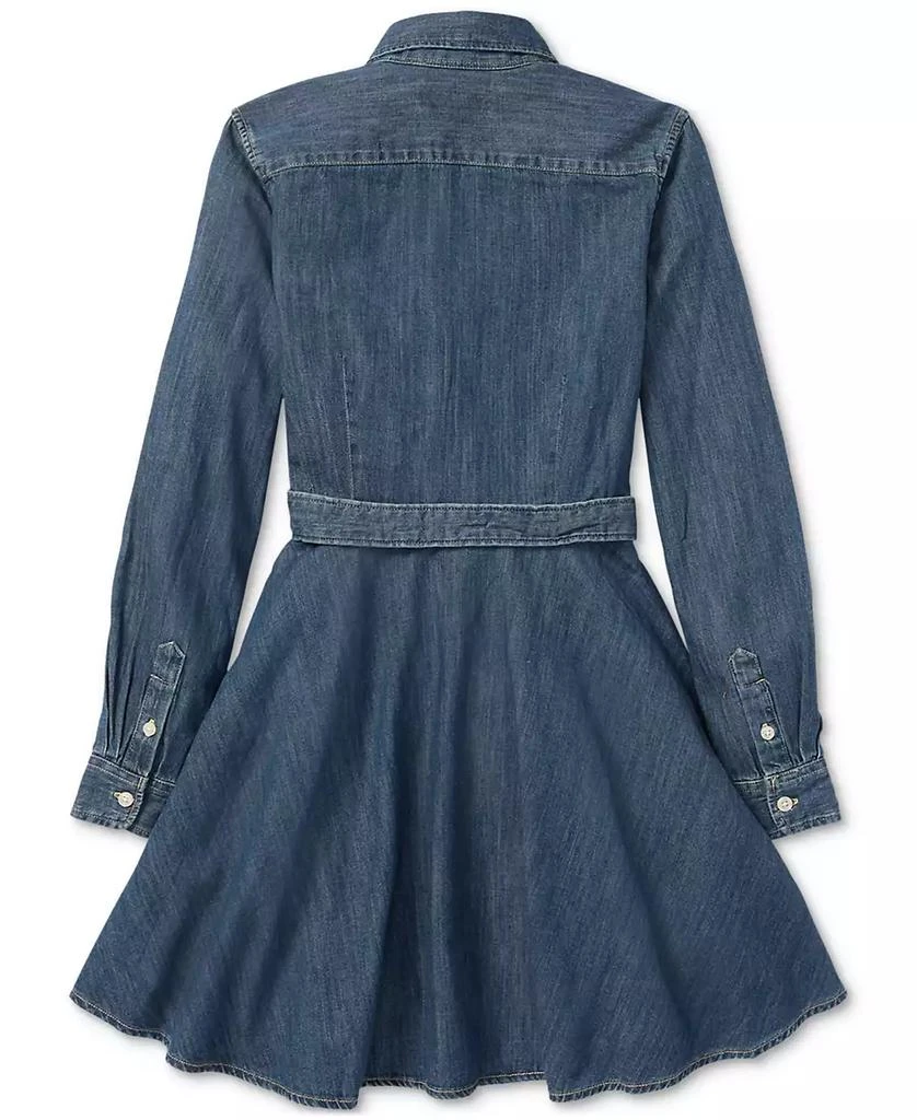 Ralph Lauren Big Girls Belted Denim Cotton Shirtdress 7