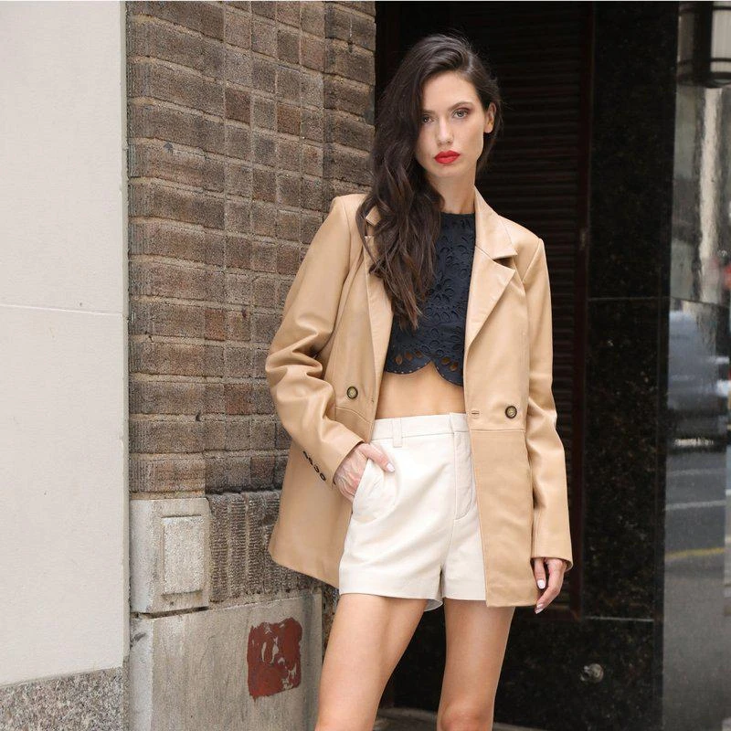Walter Baker Misha Blazer, Latte Leather 1