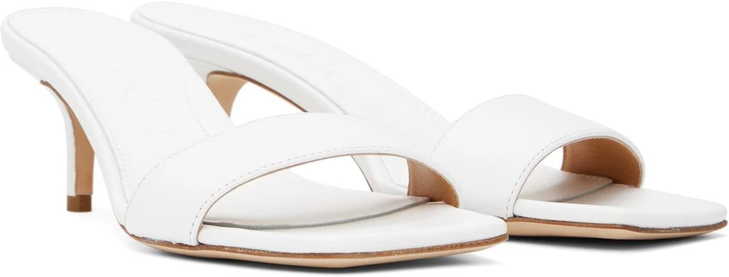 AEYDE White Ilvy Leather Mules 4