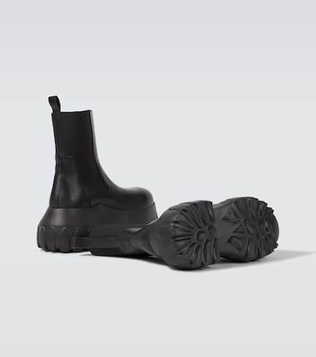 Rick Owens Mega Tractor leather biker boots - Boots - Free