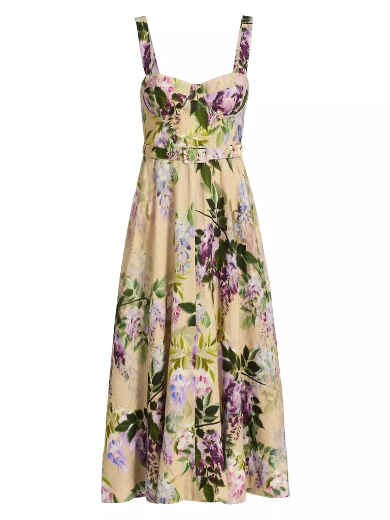 Cara Cara Calypso Floral Linen Midi-Dress 1