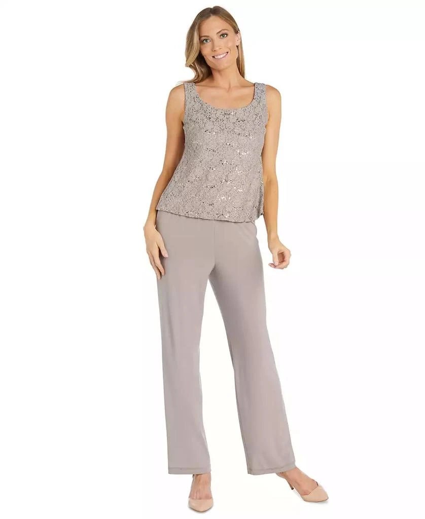 R & M Richards Petite Sequin Lace Jacket, Tank & Pants Set 3