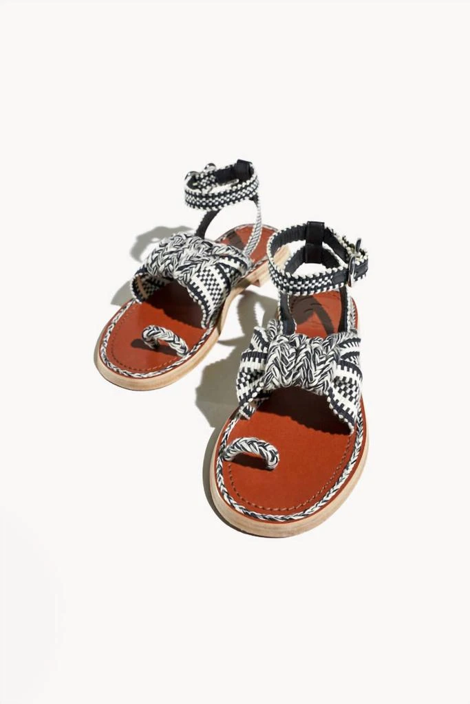 Amambaih Women's Lorena Sandal In Ivory - Black 3