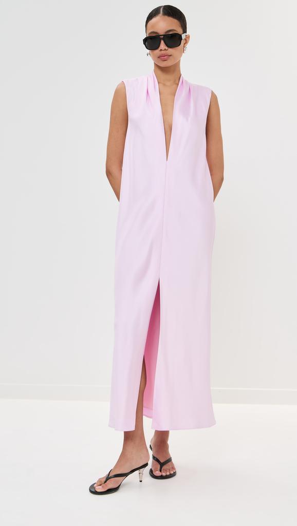 Brandon Maxwell The Daphne Plunge Neckline Caftan Dress