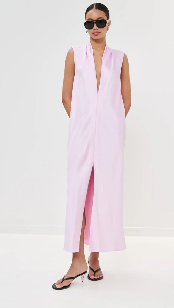 Brandon Maxwell The Daphne Plunge Neckline Caftan Dress 1