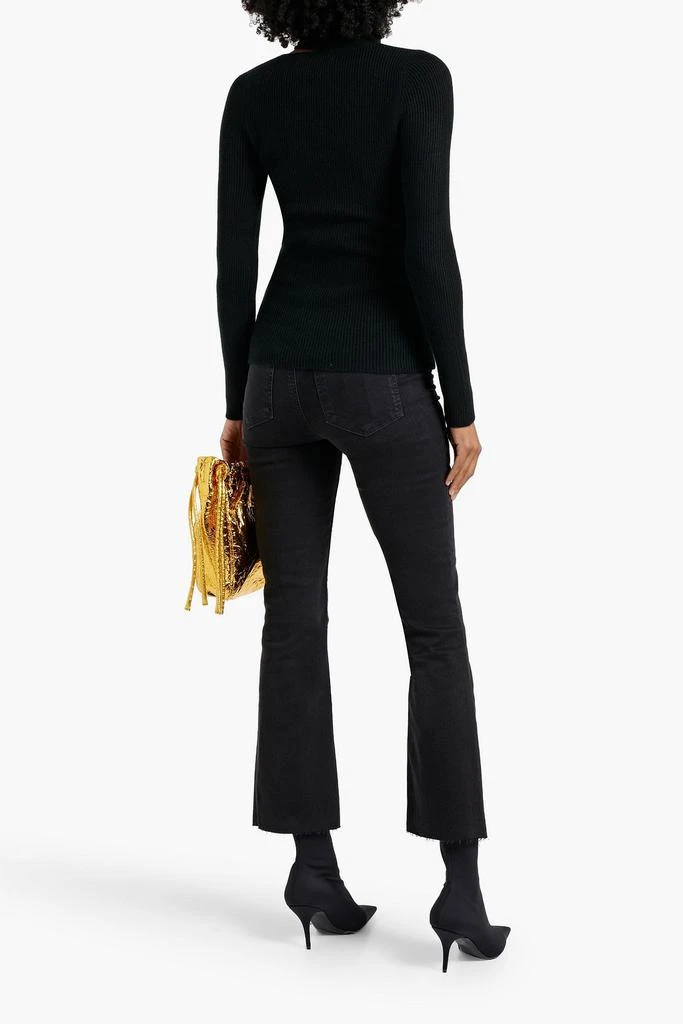Arch4 Opal cutout ribbed cashmere turtleneck sweater 3