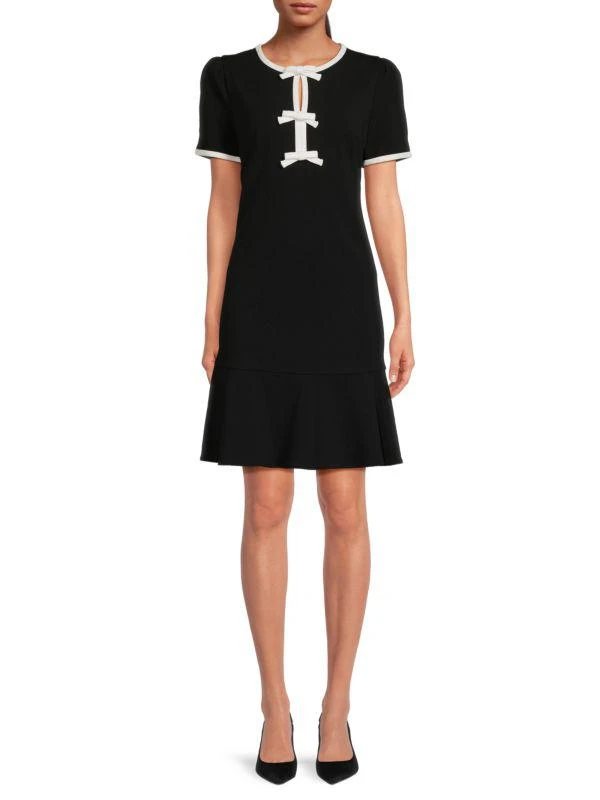 Karl Lagerfeld Paris Scuba Knot A-line Mini Dress 1