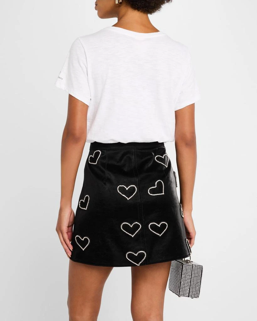Cinq a Sept Mon Amour Rhinestone Cotton Tee 3