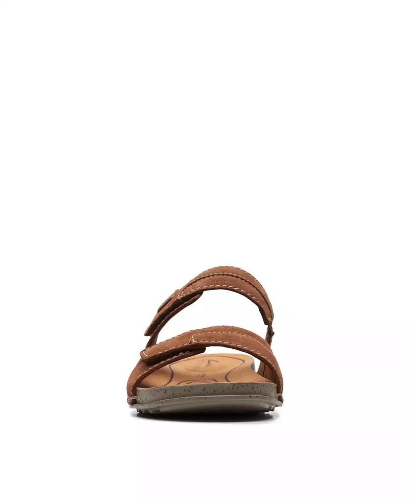 Clarks Sandals Mens 10 M Crestview Easy Brown Leather Two Strap Slide Comfort Amazon.com | Clarks Womens Crestview Easy Flat Sandal, Dark  main image 3