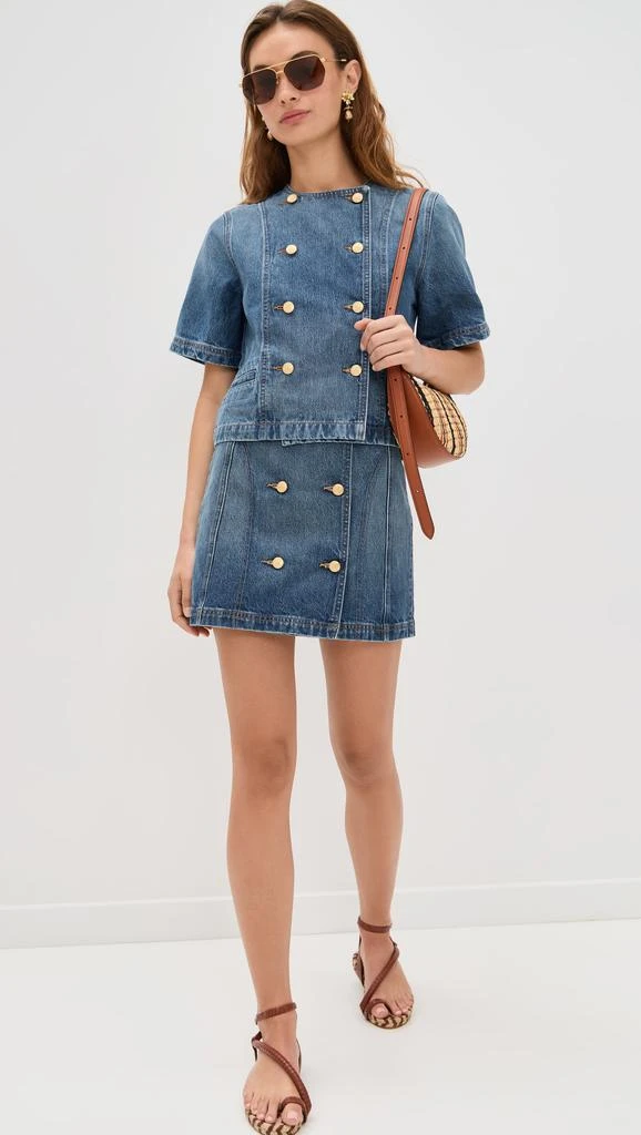 Ulla Johnson The Clara Mini Denim Skirt 4