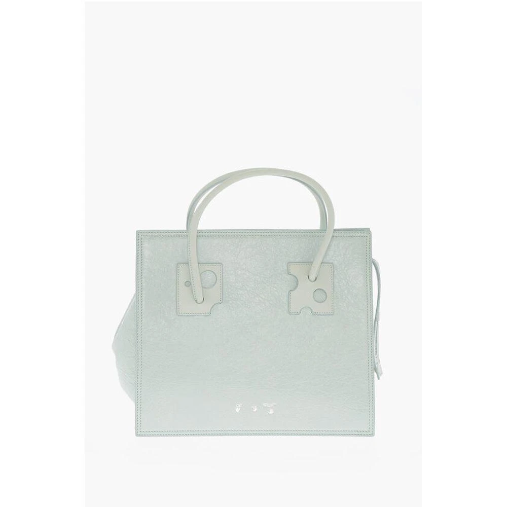 Off-White Off- Solid Color Leather Tote Women's Bag 1
