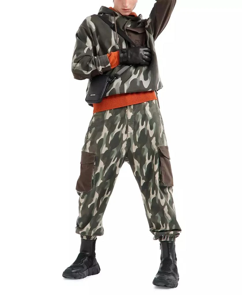 Armani Exchange Men's Men's Tapered Camo-Print Cargo Pants 4