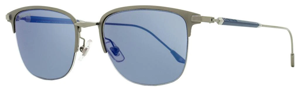 Longines Longines Men's Rectangular Sunglasses LG0022 09C Matte Gunmetal/Blue 53mm 1