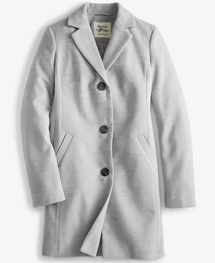Maralyn & Me Juniors' Houndstooth Long-Sleeve Reefer Coat 3
