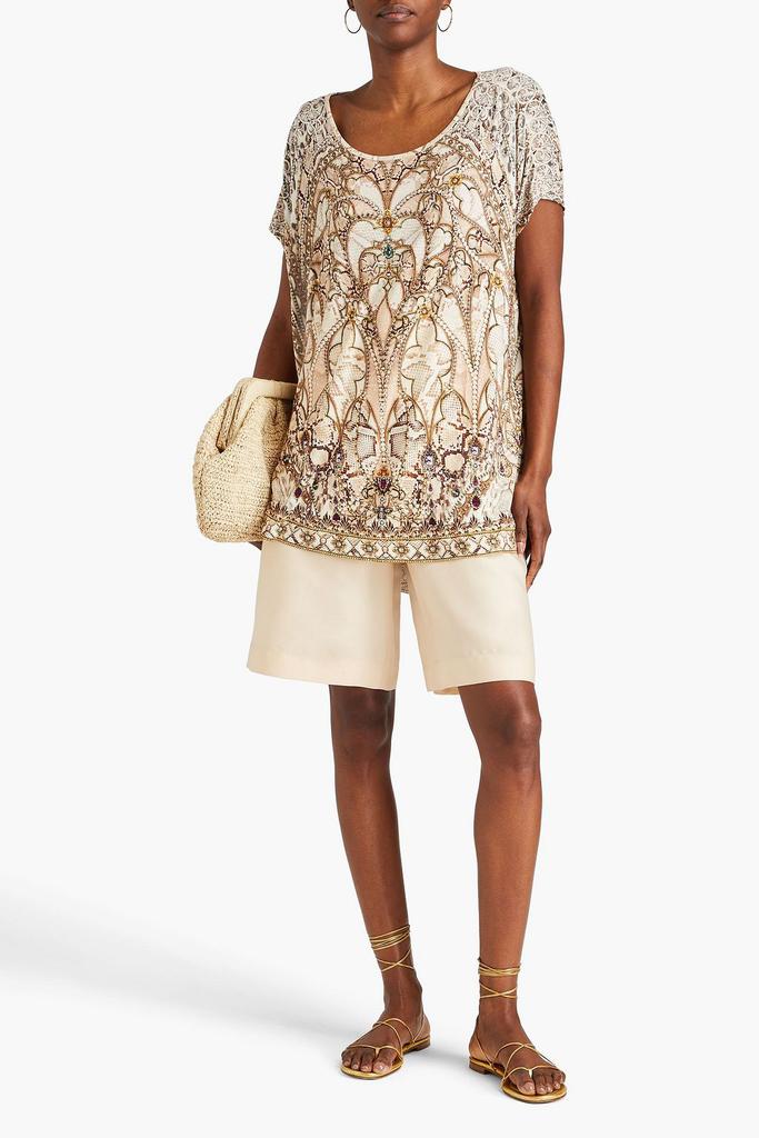 Camilla Printed stretch-modal jersey top