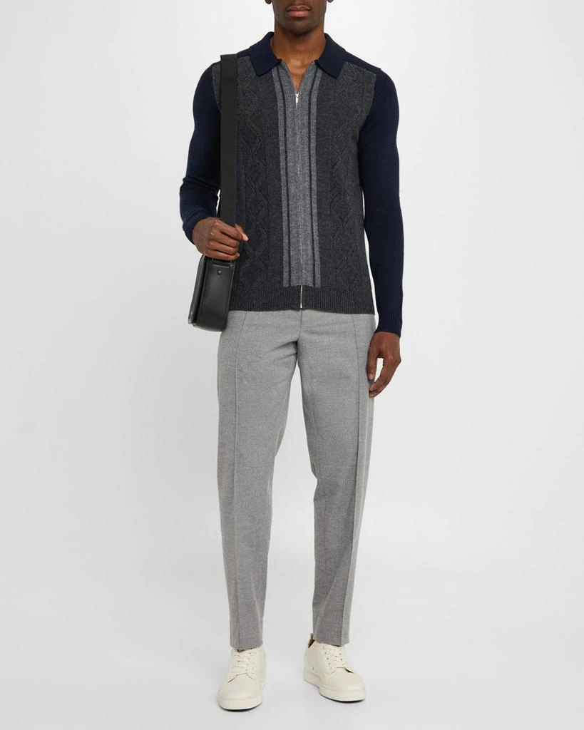 REISS Men's Tennant Colorblock Zip Sweater 2