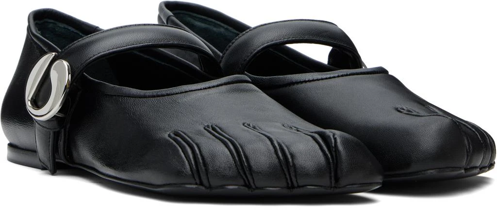 COPERNI Black Five-Toe Belt Ballerina Flats 4