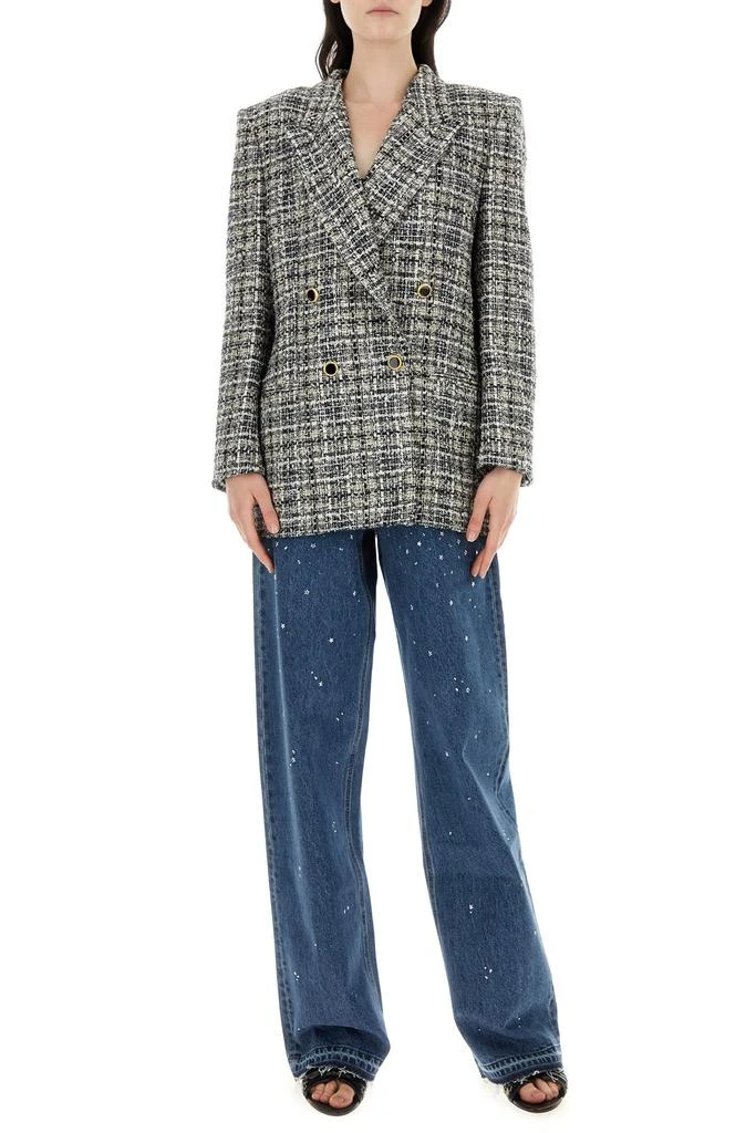 Alessandra Rich Embroidered tweed oversize blazer 6