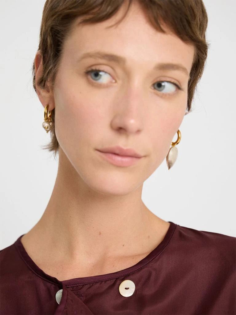 Timeless Pearly Heart & Beads Mismatched Earrings 1