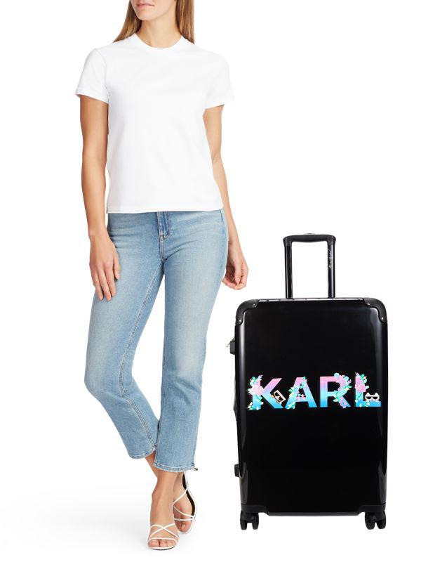 Karl Lagerfeld Paris 23 Inch Logo Spinner Suitcase