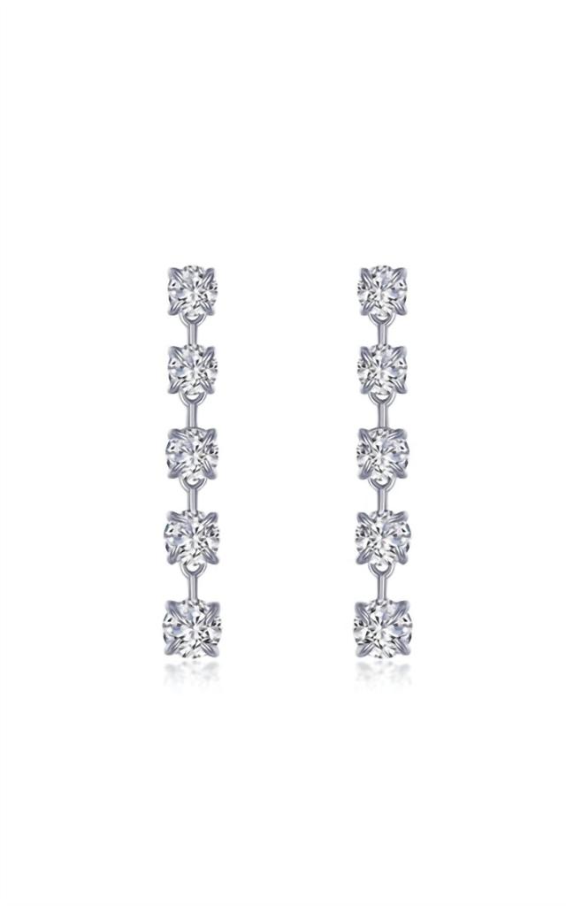 Lafonn Lafonn - Women's Simulated Diamond Station Drop Earrings