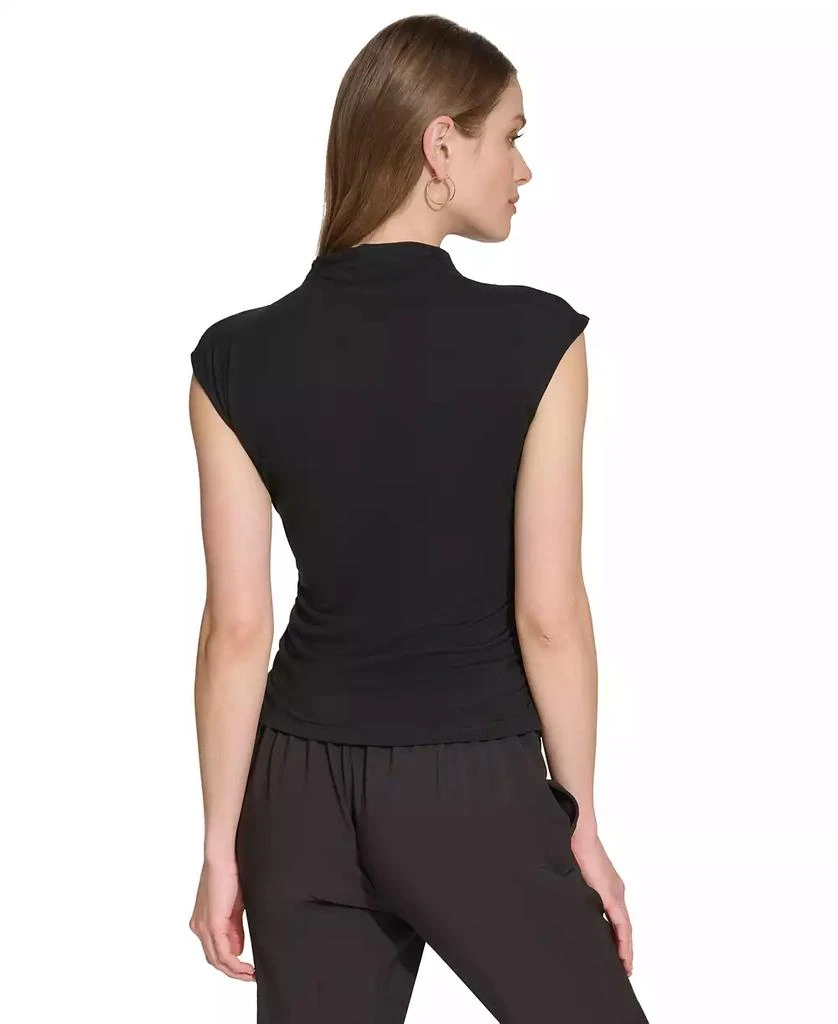 DKNY Women's Mock-Neck Sleeveless Knit Top, Regular & Petite 2