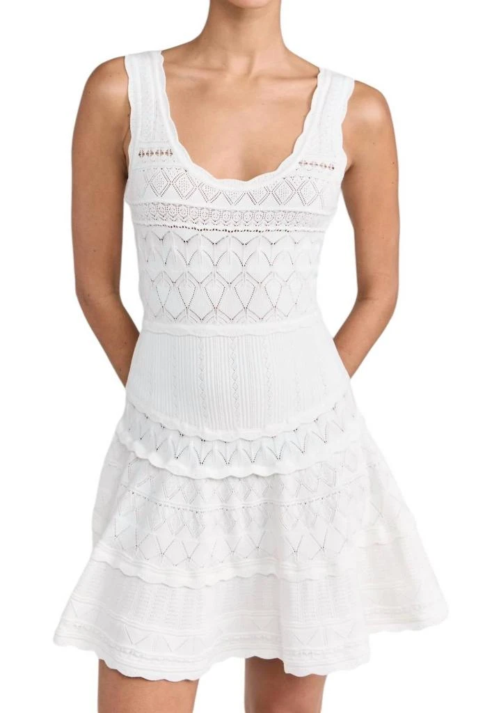 LOVESHACKFANCY Ronelle Dress In White 1