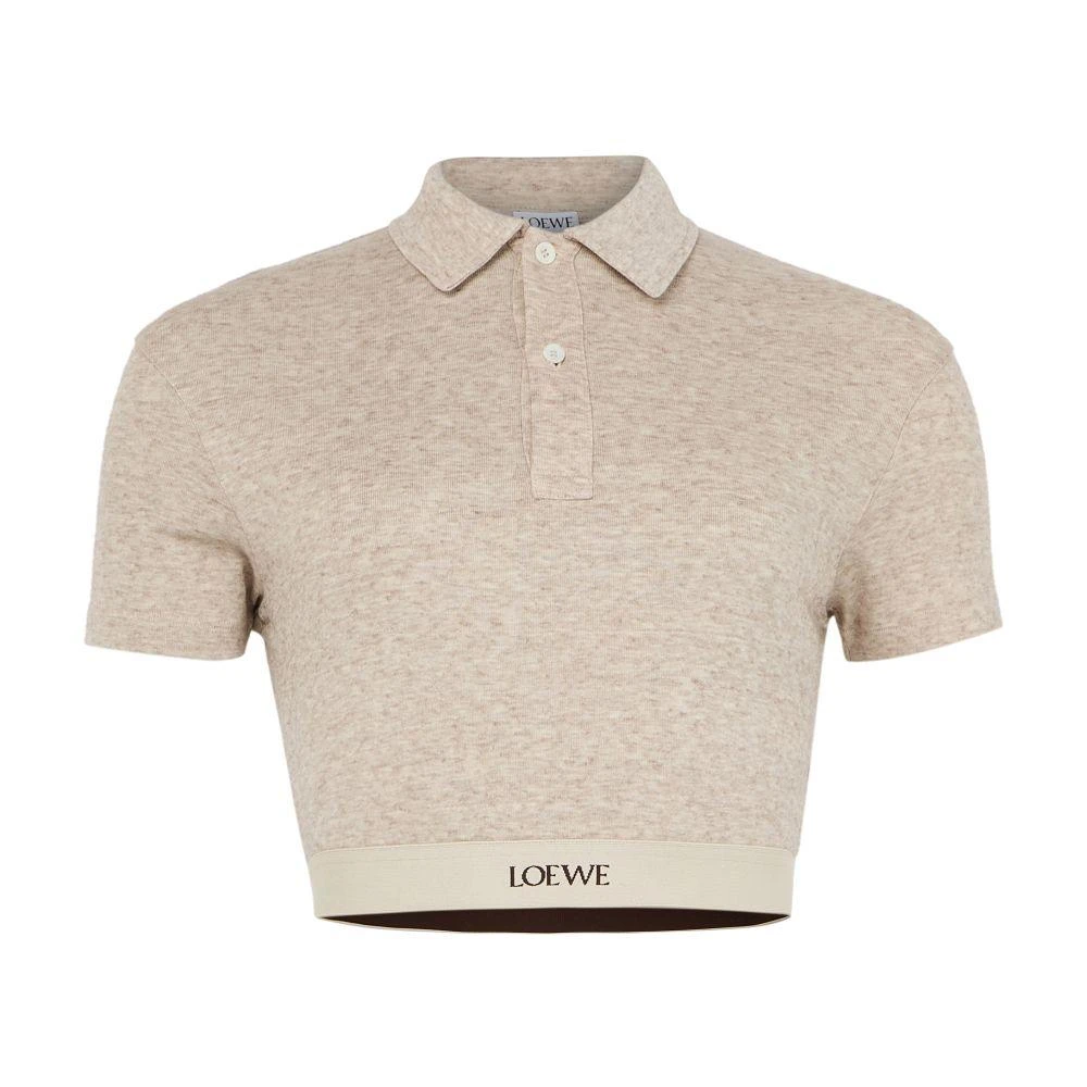 Loewe Cropped silk and cotton polo shirt 7