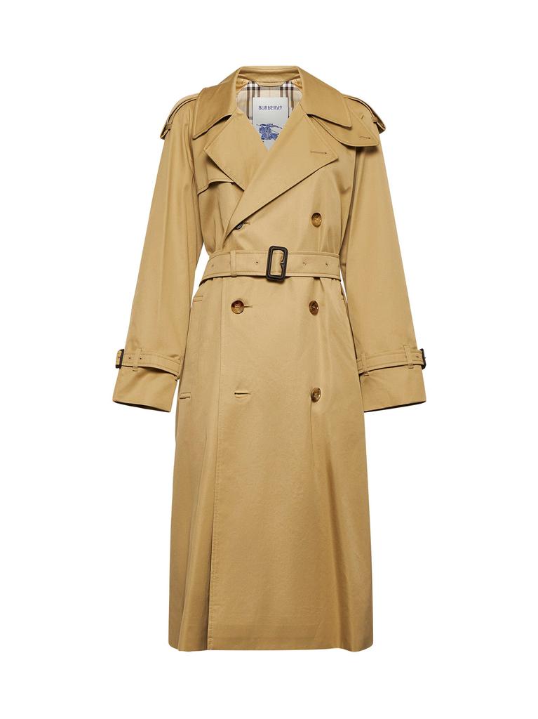 Burberry SAGE GREEN GABARDINE TRENCH COAT - Coats - BeyondStyle