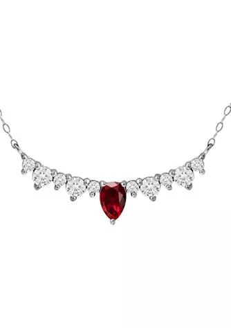 Belk
Co. Lab Created 1.16 ct. t.w. Created Pink and White Sapphire Necklace on 18 Inch Chain, Sterling Silver