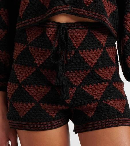 ANNA KOSTUROVA Malia crochet high-rise cotton shorts 4