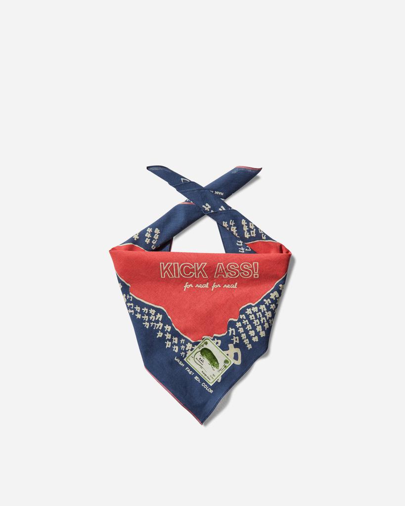 KAPITAL Fastcolor Selvedge Bandana (Love Power) Navy