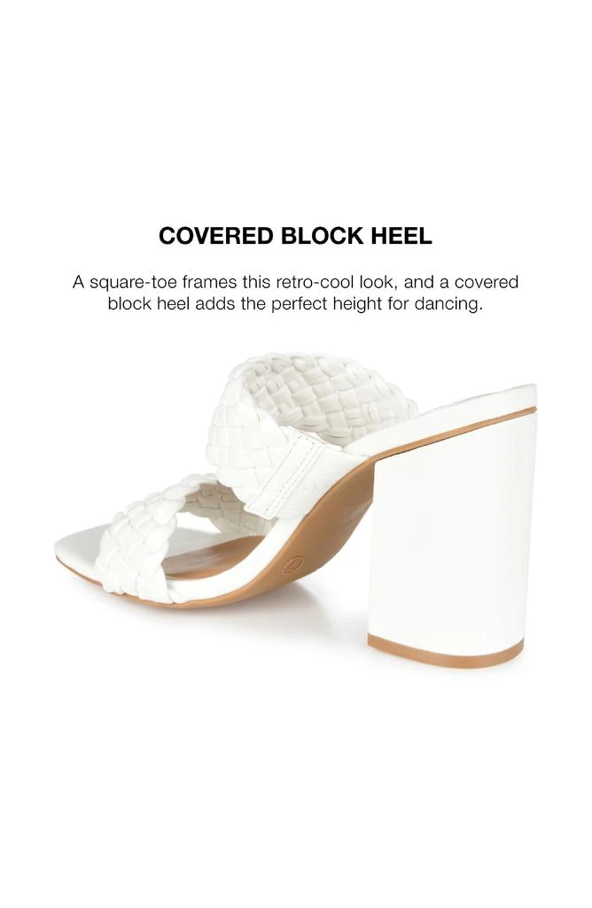 JOURNEE Melissa Woven Strap Block Heel Slide Sandal 7