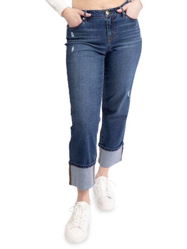 1822 Denim Straight Leg Cuffed Jeans