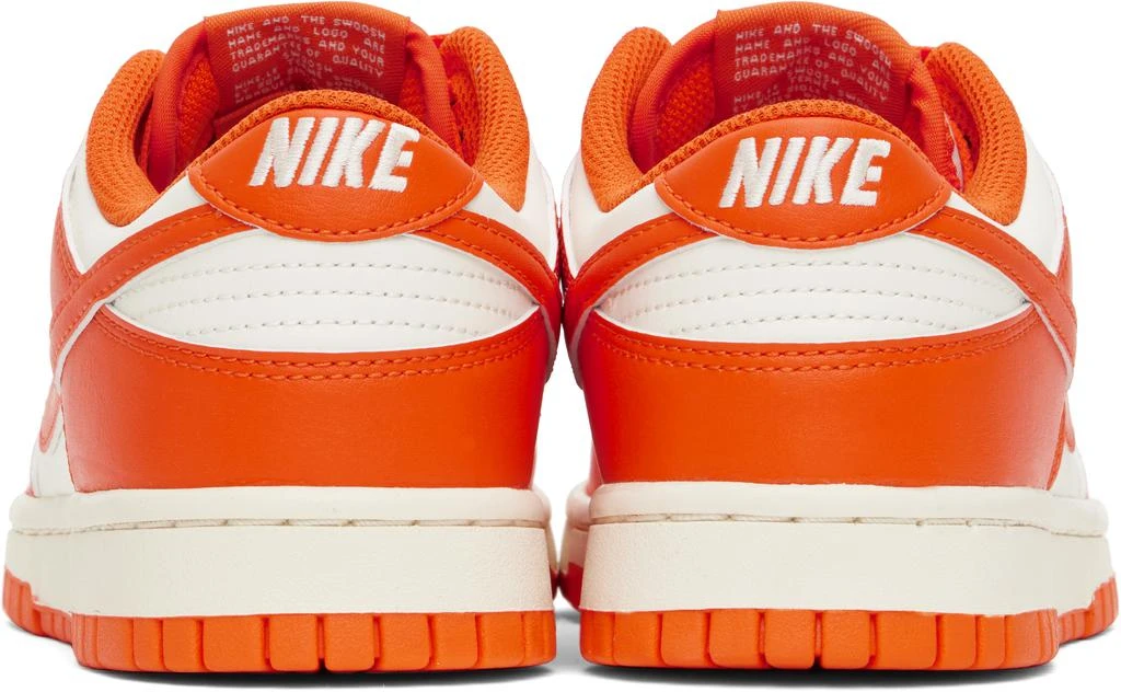 NIKE White & Orange Dunk Low Retro Sneakers 2