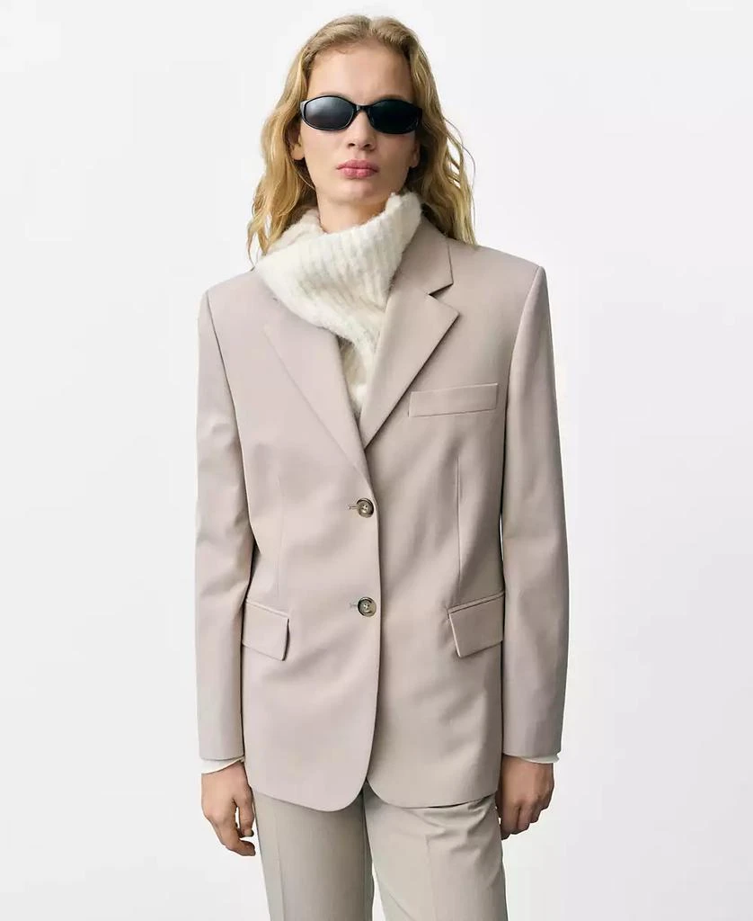 Mango Women's Structured Straight-Fit Jacket 1