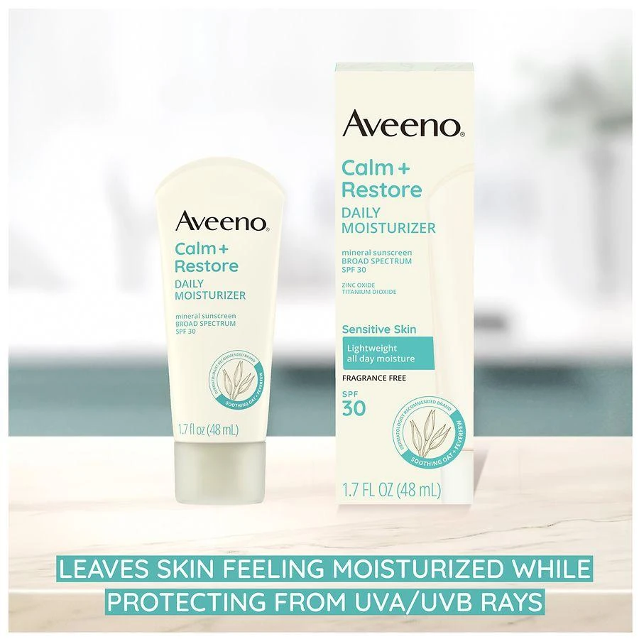 Aveeno Calm + Restore Daily Moisturizer Mineral Sunscreen 8