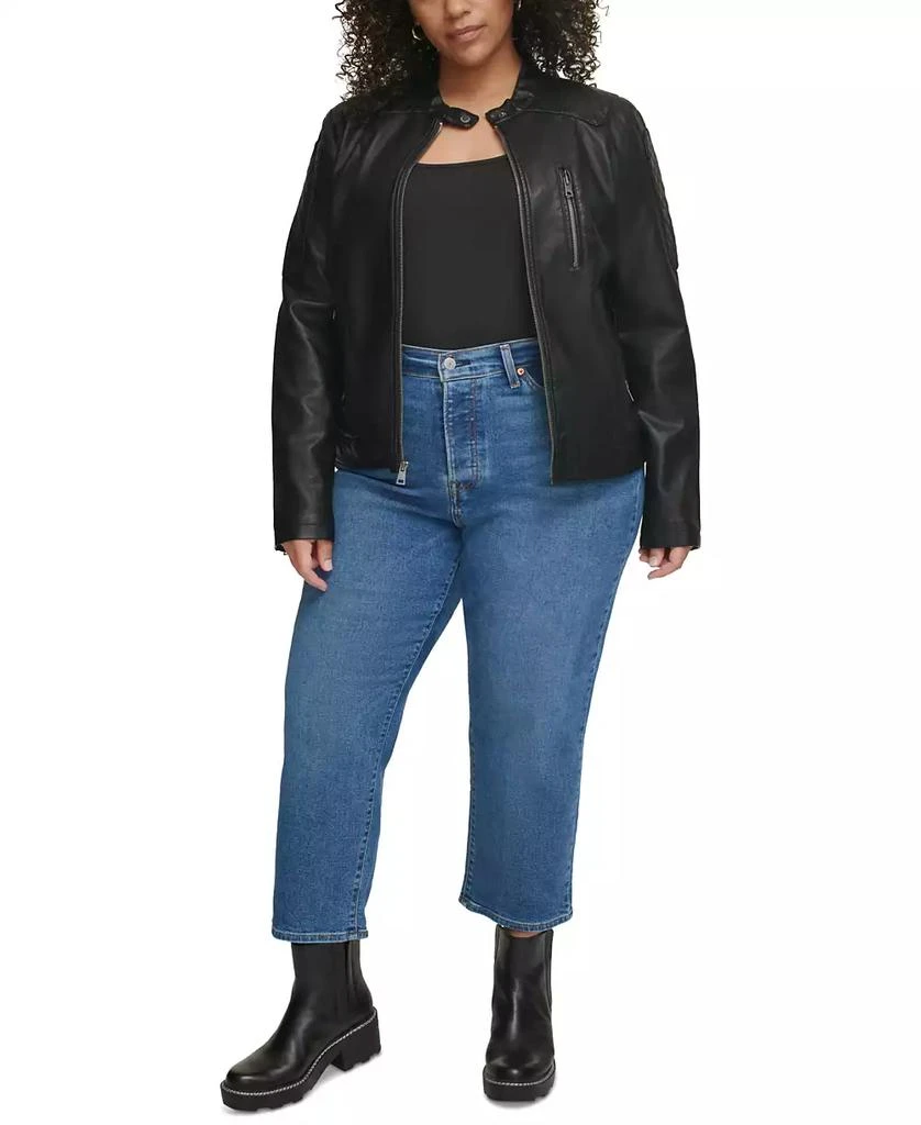 Levi's Plus Size Faux Leather Motocross Racer Jacket 5