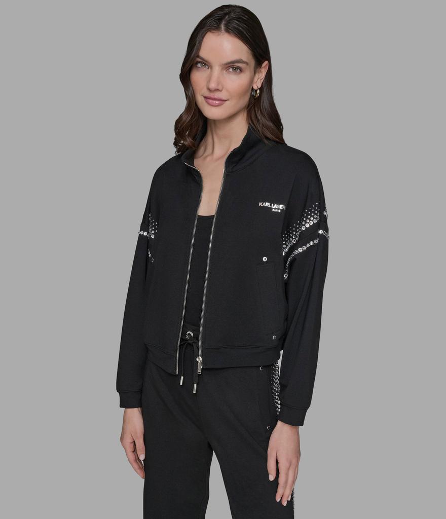 Karl Lagerfeld Paris CO-ORD RHINESTONE TRIM TRACK JACKET