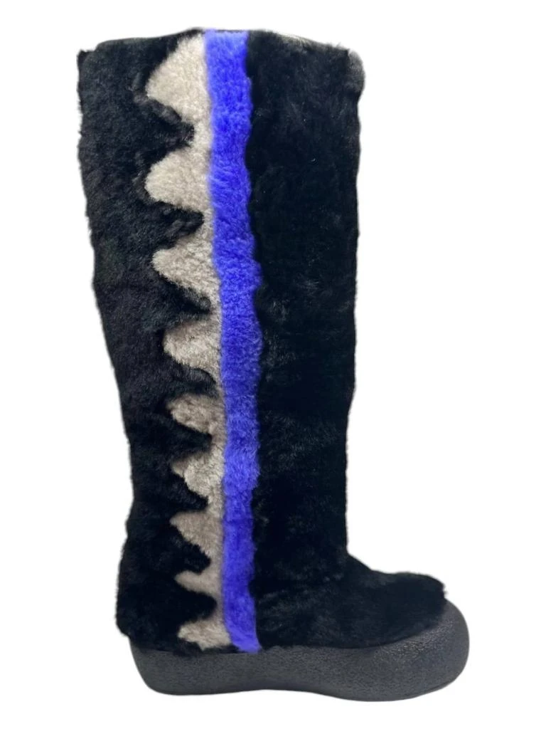 Bally Women's Chiora Fur Boots In Black/blue 2