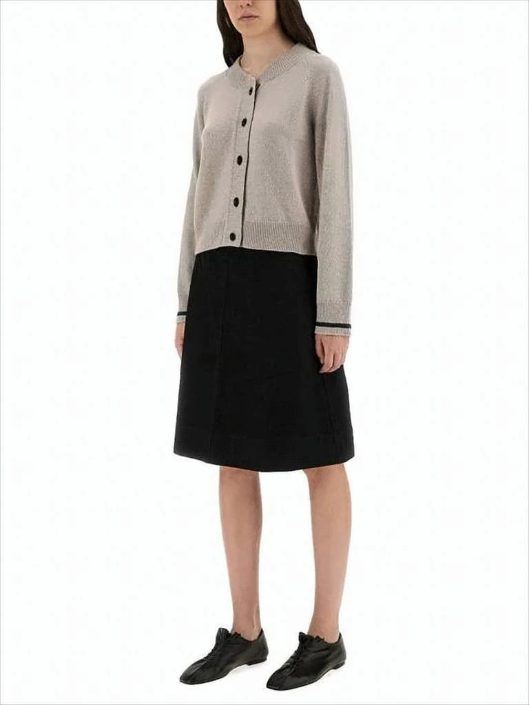 Margaret Howell Cropped Cardigan with Round Neckline 2
