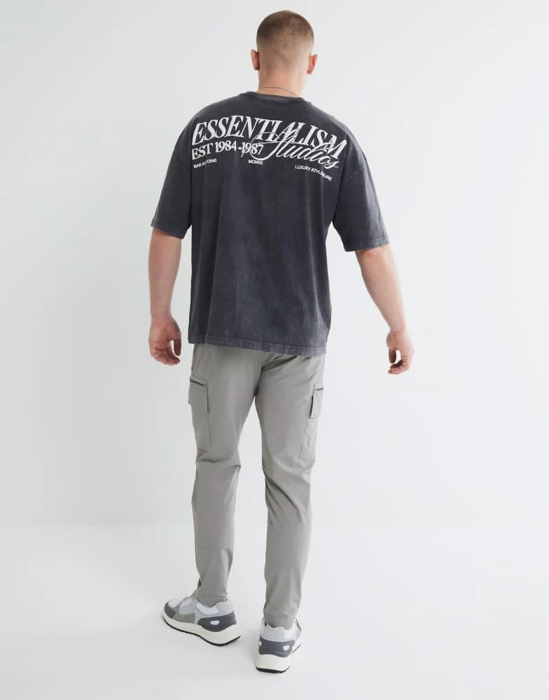 River Island River Island Skinny fit cargo trousers in grey 2