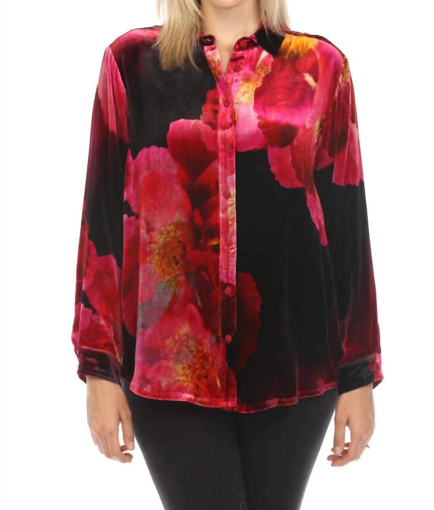 Johnny Was Johnny Was - Velvet Oversized Shirt