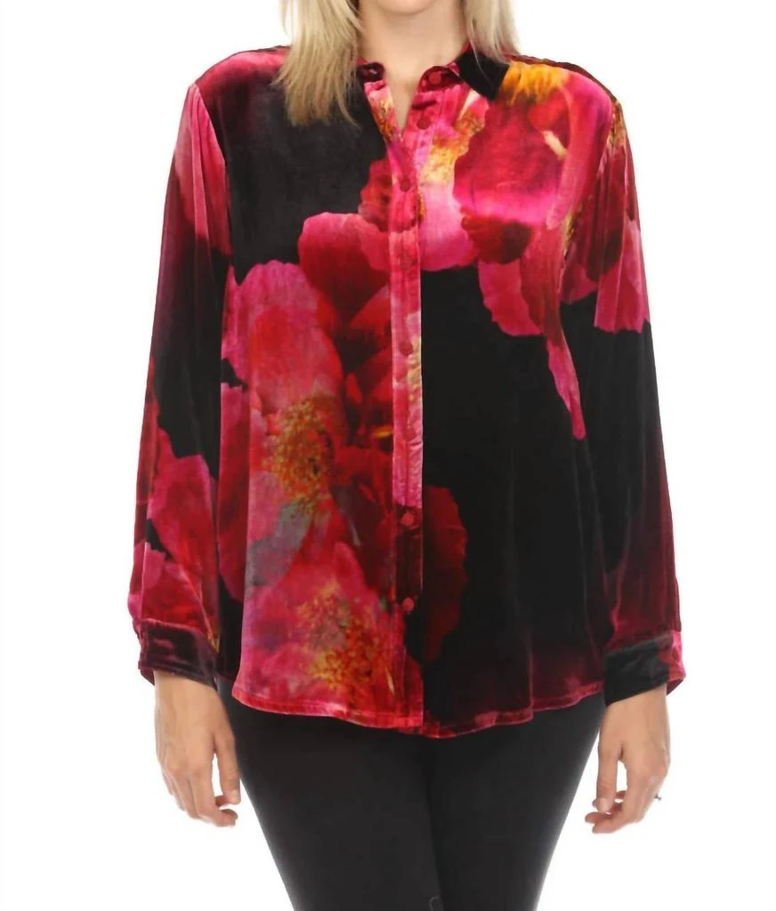 Johnny Was Johnny Was - Velvet Oversized Shirt 1