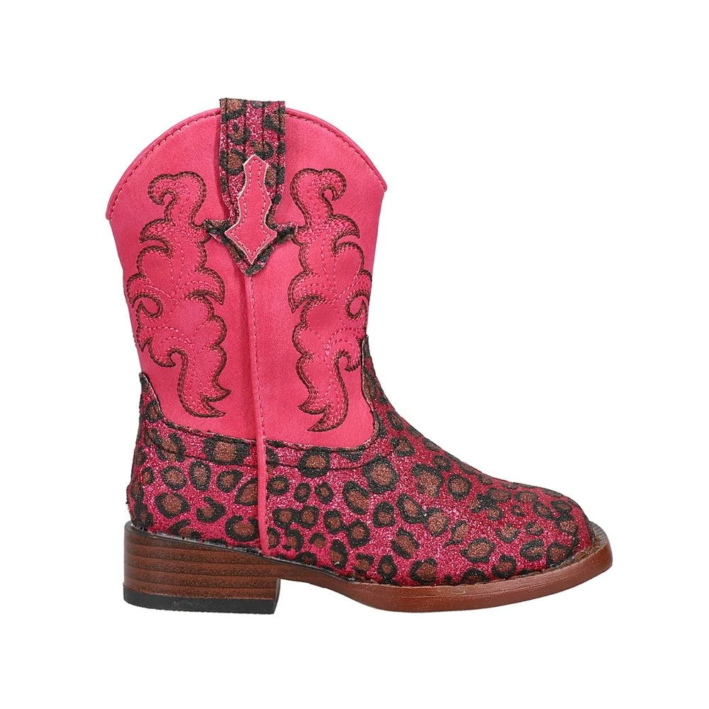 Roper Wild Cat Glitter Square Toe Cowboy Boots (Toddler)