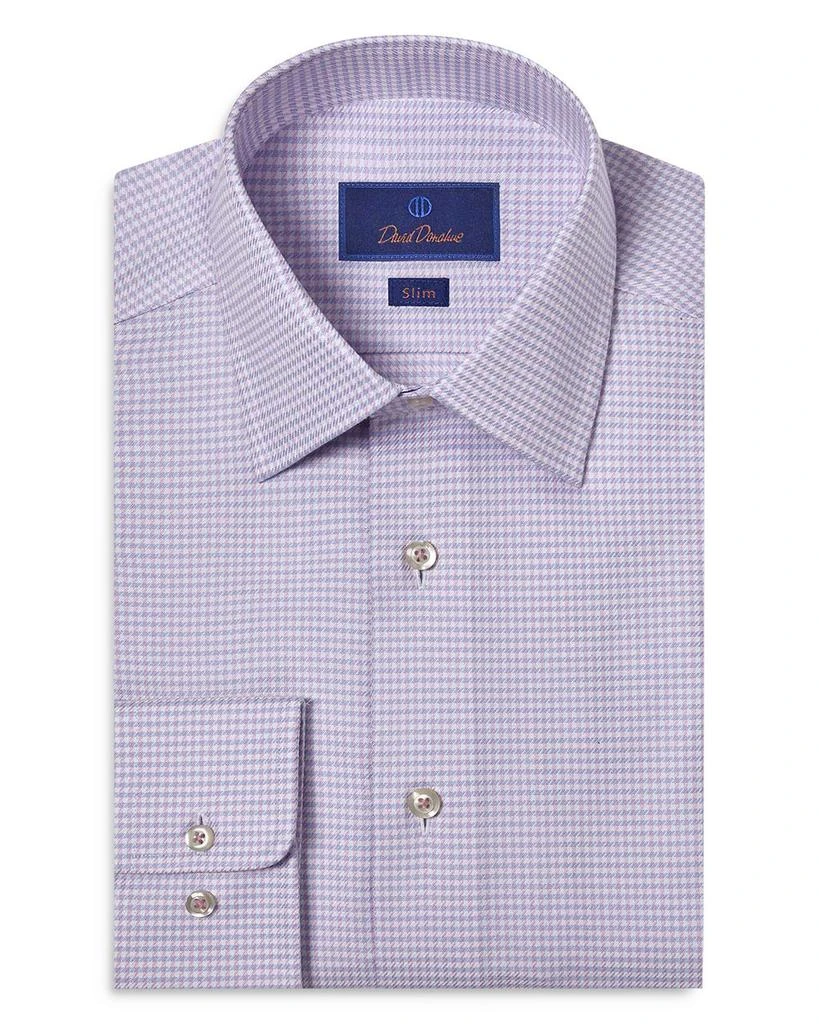 David Donahue Slim Fit End on End Twill Check Dress Shirt 1