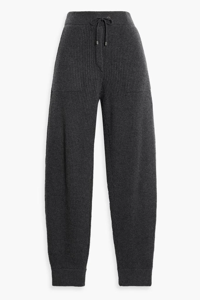 Brunello Cucinelli Ribbed cashmere track pants 1