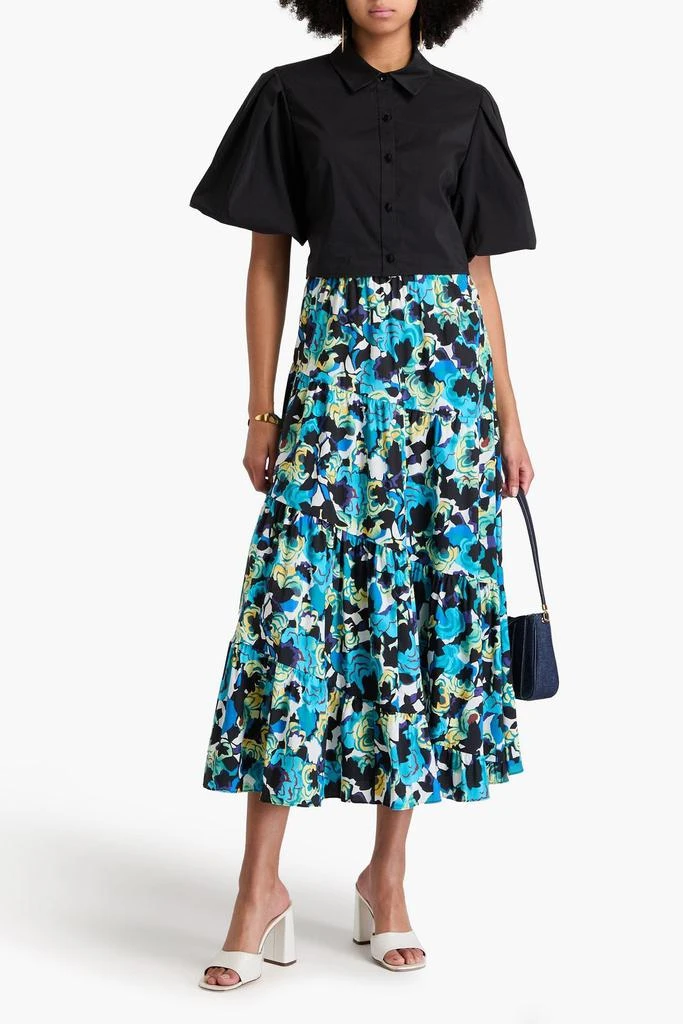 Diane von Furstenberg Venice printed cotton-blend poplin midi skirt 2