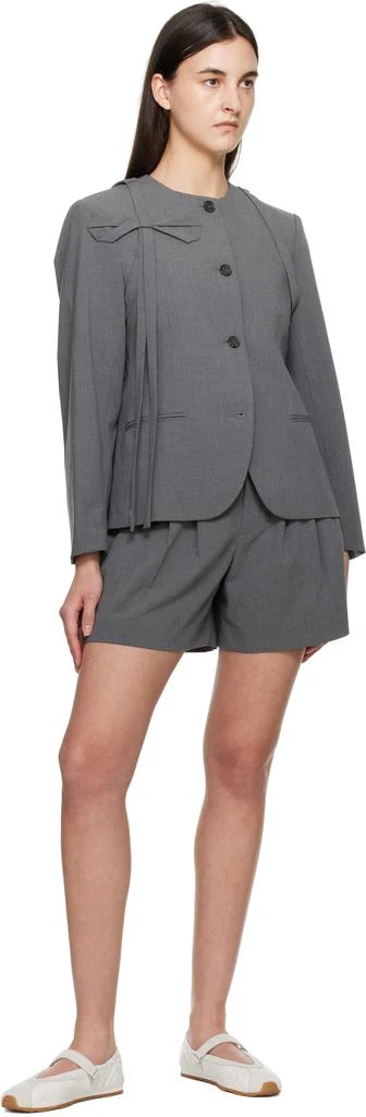 Sandy Liang Gray Hinoki Shorts 4